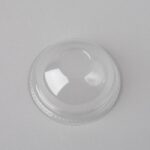 Plastmasas kupolveida vāciņi ar caurumu salmiņam, caurspīdīgi, ø78mm, PET, iepak 50gab.