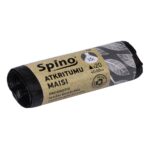Atkritumu maisi 15L, 40x50cm, melni, HDPE, rullī 20gab.