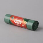 Atkritumu maisi 200L, 82x125cm, zaļi, LDPE, rullī 5gab.