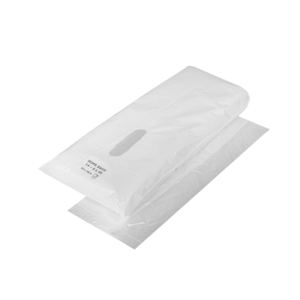 Maisiņi 14+8x38cm bez rokturiem, caurspīdīgi, HDPE, iepakojumā 800gab.