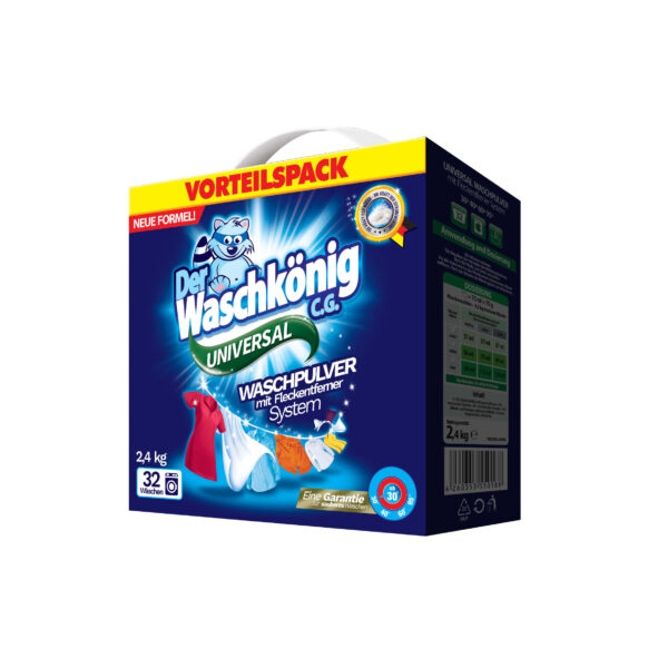 Veļas pulveris Der Waschkönig C.G. Universal-White 2.4kg
