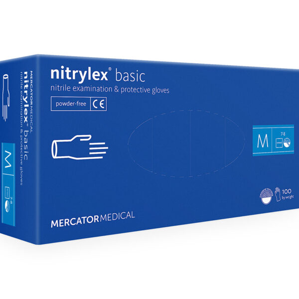 Nitrila cimdi bez pūdera zilā krāsā, XL, 100 gb